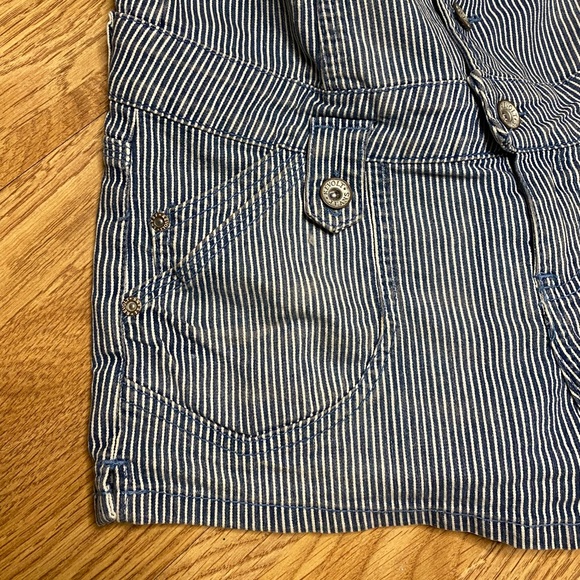Striped Denim Overalls - Picture 5 of 12